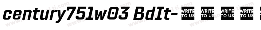 century751w03 BdIt字体转换